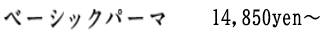 ベーシックパーマ　14,850yen～